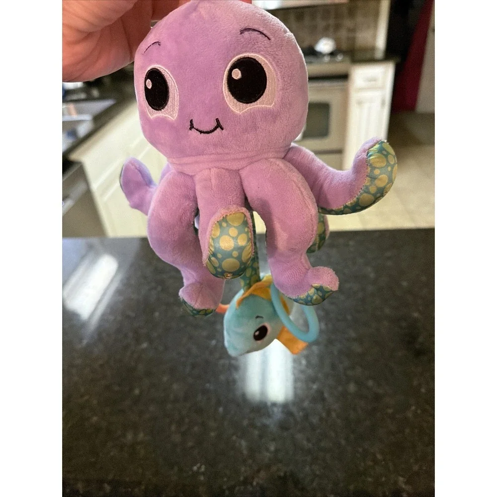 Little Tikes SOOTHE N SPIN Musical Baby Octupus Clip On Mobile Spins Music Rattl